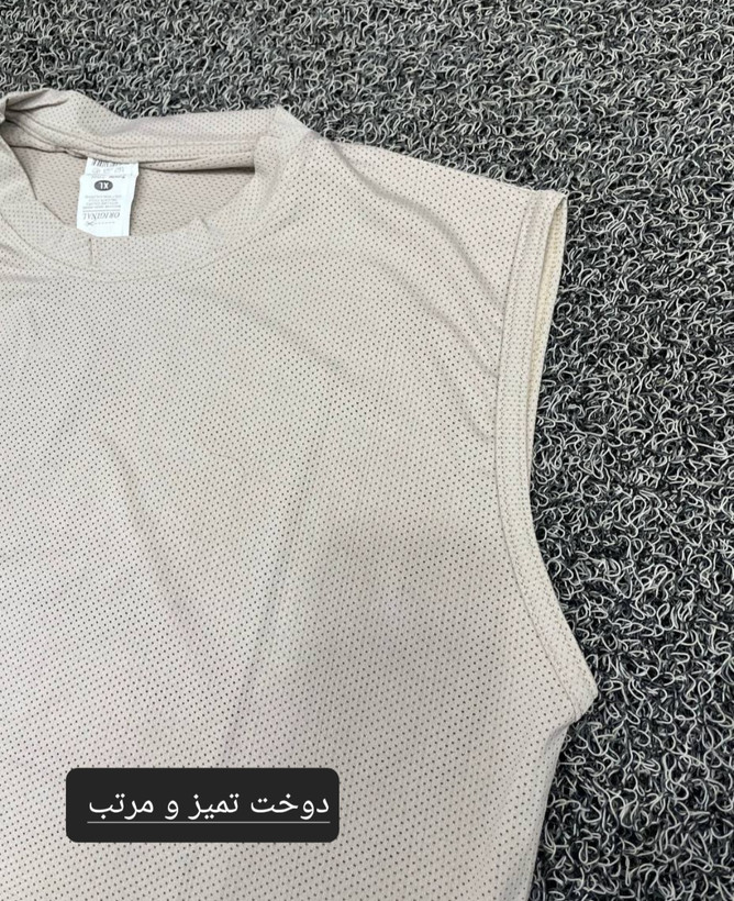 تاپ حلقهای مردانه پارچه سوزنی تنفسی